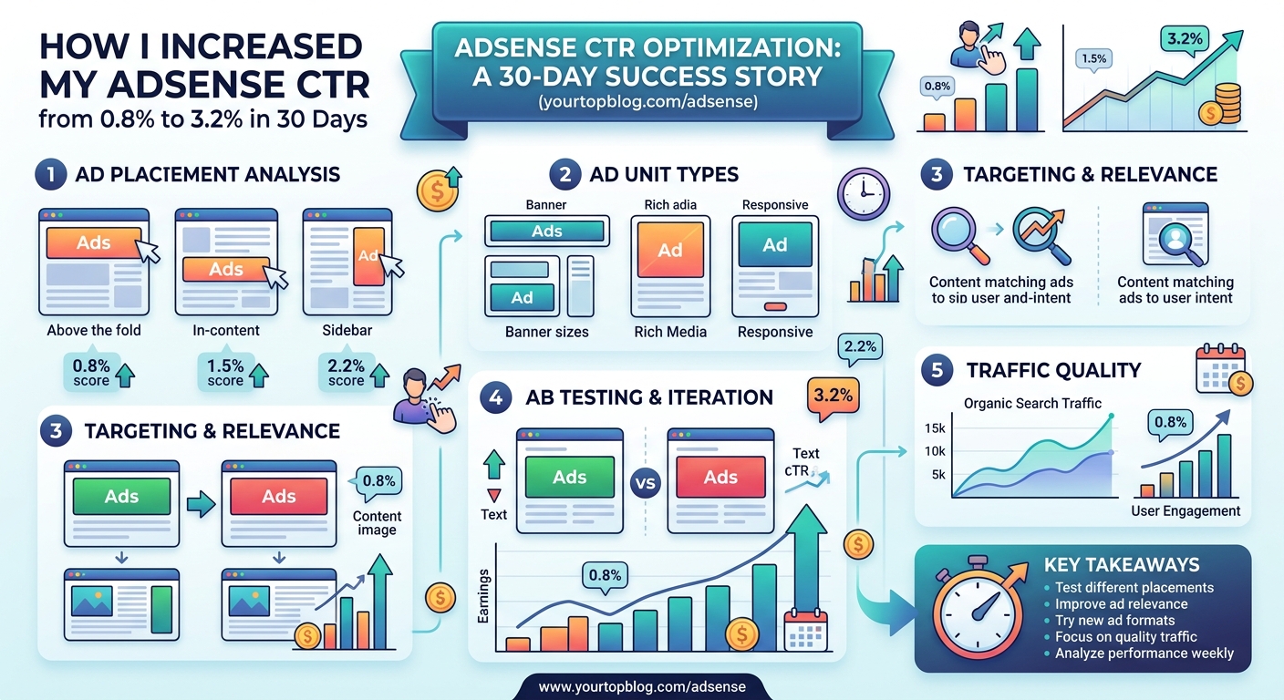 How I Increased My AdSense CTR from 0.8% to 3.2% in 30 Days - Illustration 1