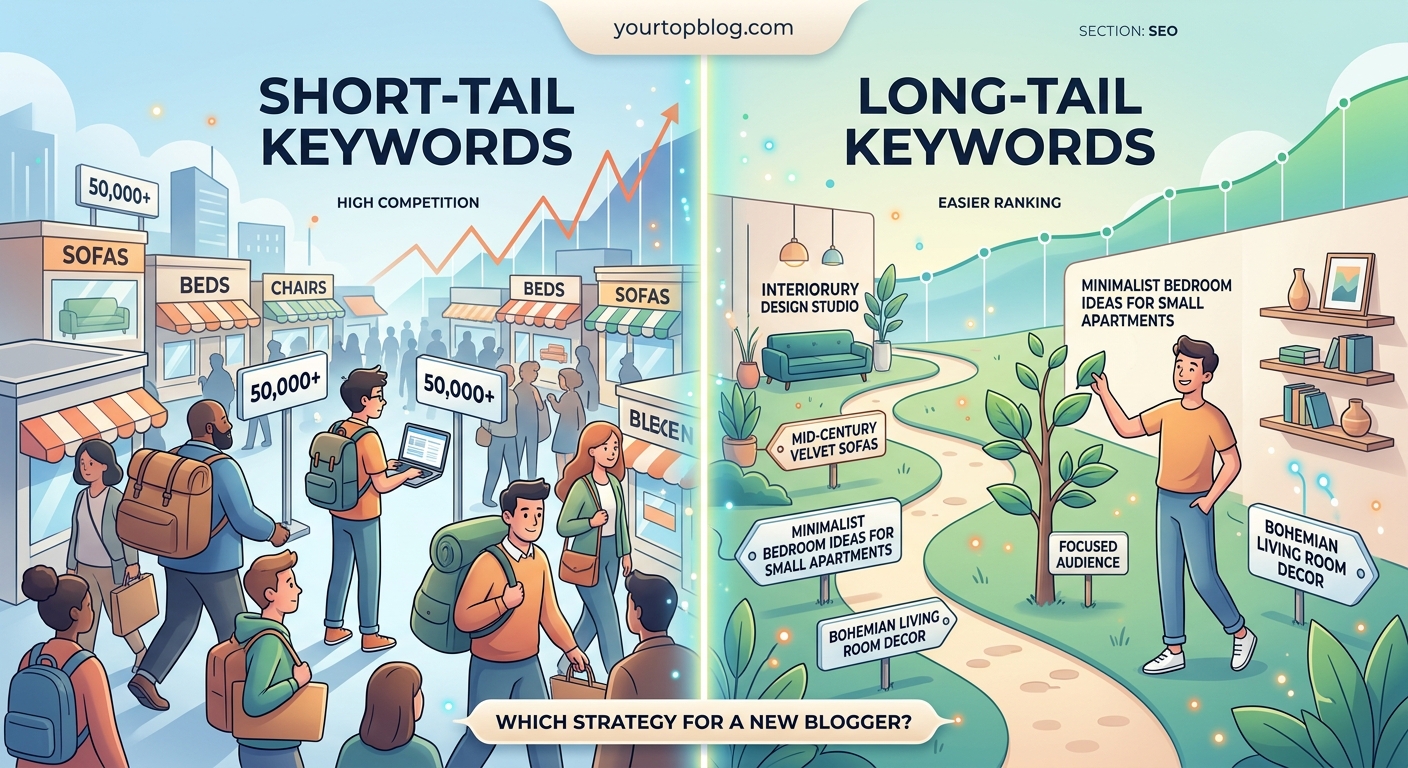 Should You Target Long-Tail or Short-Tail Keywords as a New Blogger? - Illustration 2