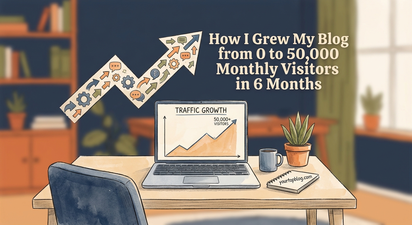 How I Grew My Blog from 0 to 50,000 Monthly Visitors in 6 Months - Illustration 1