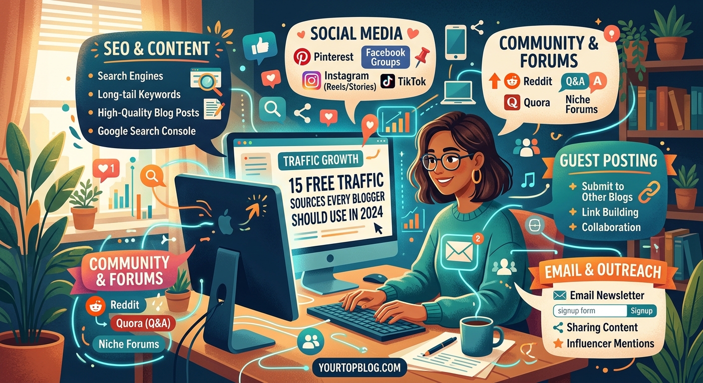 15 Free Traffic Sources Every Blogger Should Use in 2024 - Illustration 2