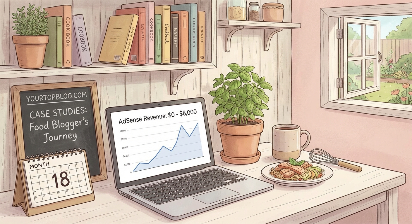 How a Food Blogger Went From $0 to $8,000 Monthly AdSense Revenue in 18 Months - Illustration 1