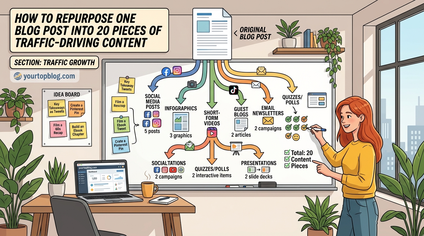 How to Repurpose One Blog Post into 20 Pieces of Traffic-Driving Content — 1