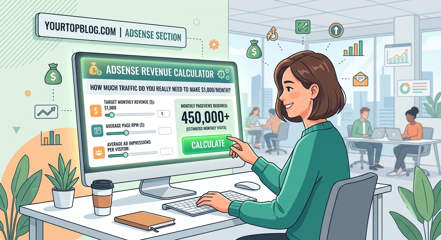 AdSense Revenue Calculator: How Much Traffic Do You Really Need to Make $1,000/Month? - Illustration 2