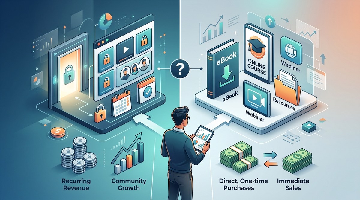 Membership Sites vs. Digital Products: Which Monetization Model Fits Your Blog?