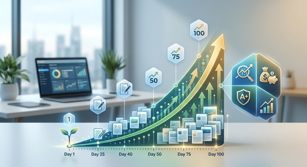 The Surprising Results of Publishing 100 Articles in 100 Days on a Brand New Site