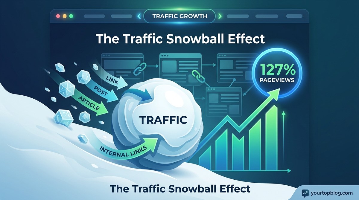 The Traffic Snowball Effect: How Internal Linking Strategy Increased My Pageviews by 127%