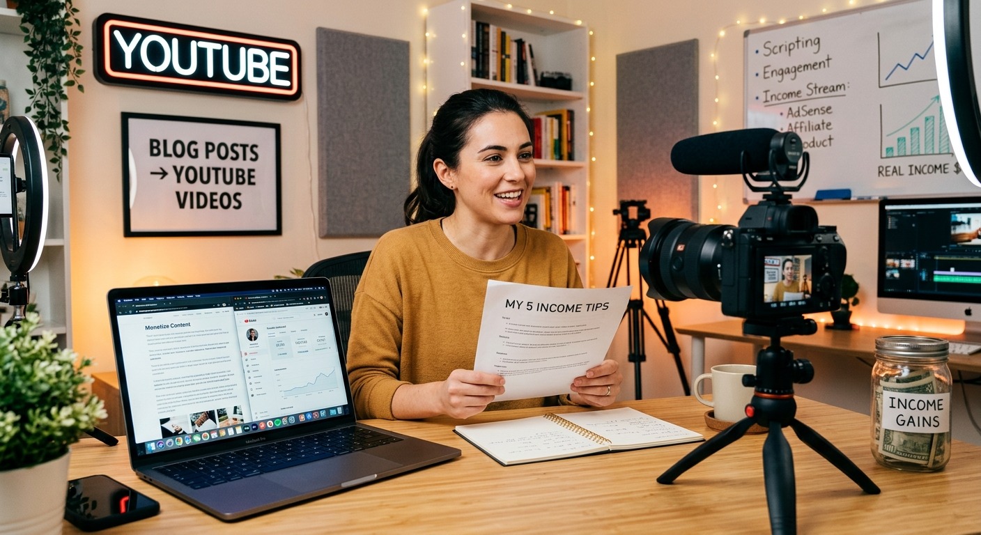 How to Turn Blog Posts Into YouTube Videos That Build Real Income